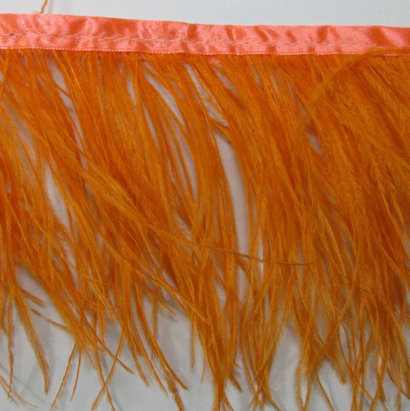 OSTRICH FRINGE ORANGE